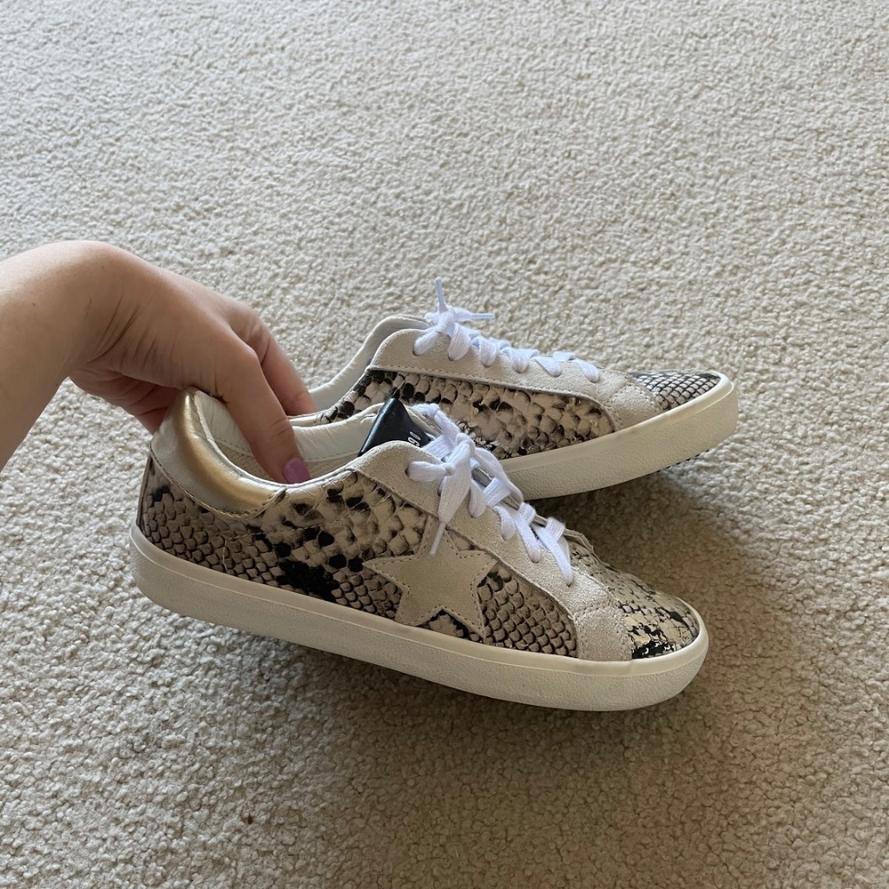 Steve Madden Gold Snakeskin Sneakers - Worn once!